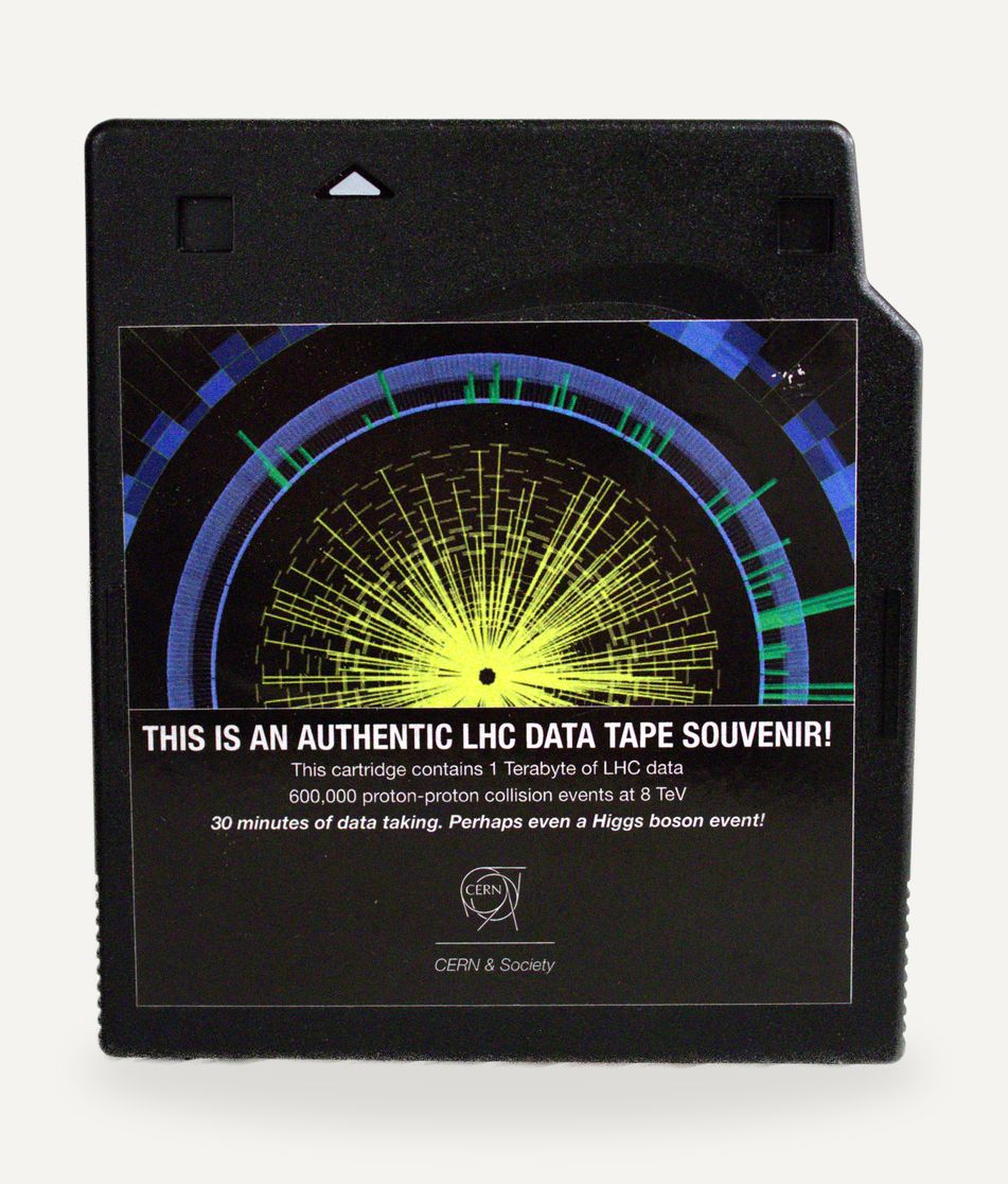 LHC data tape souvenir