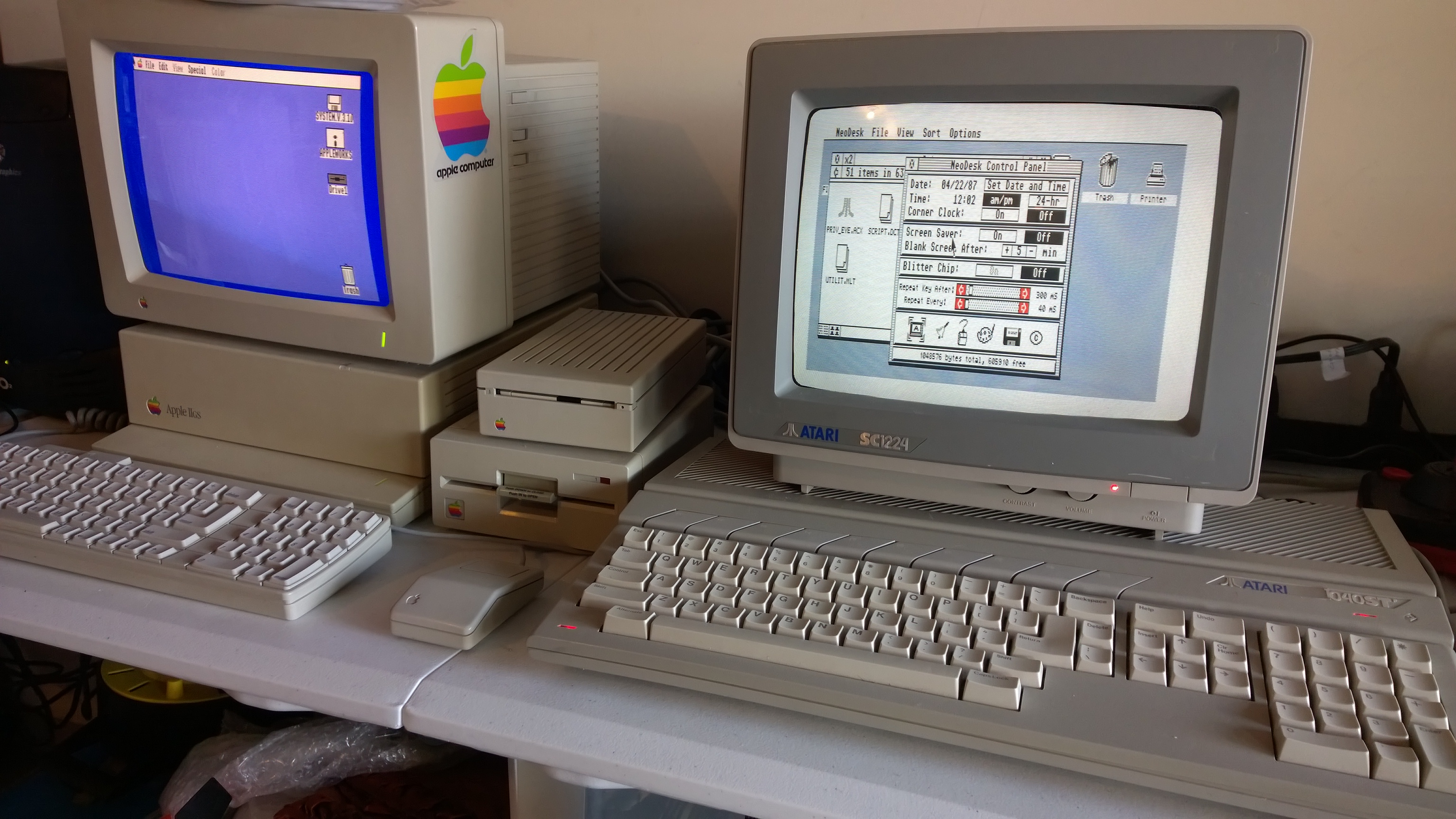 Apple IIgs running in the collection