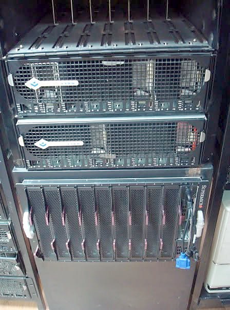 ClearCube P3 Trinity blades in their cage