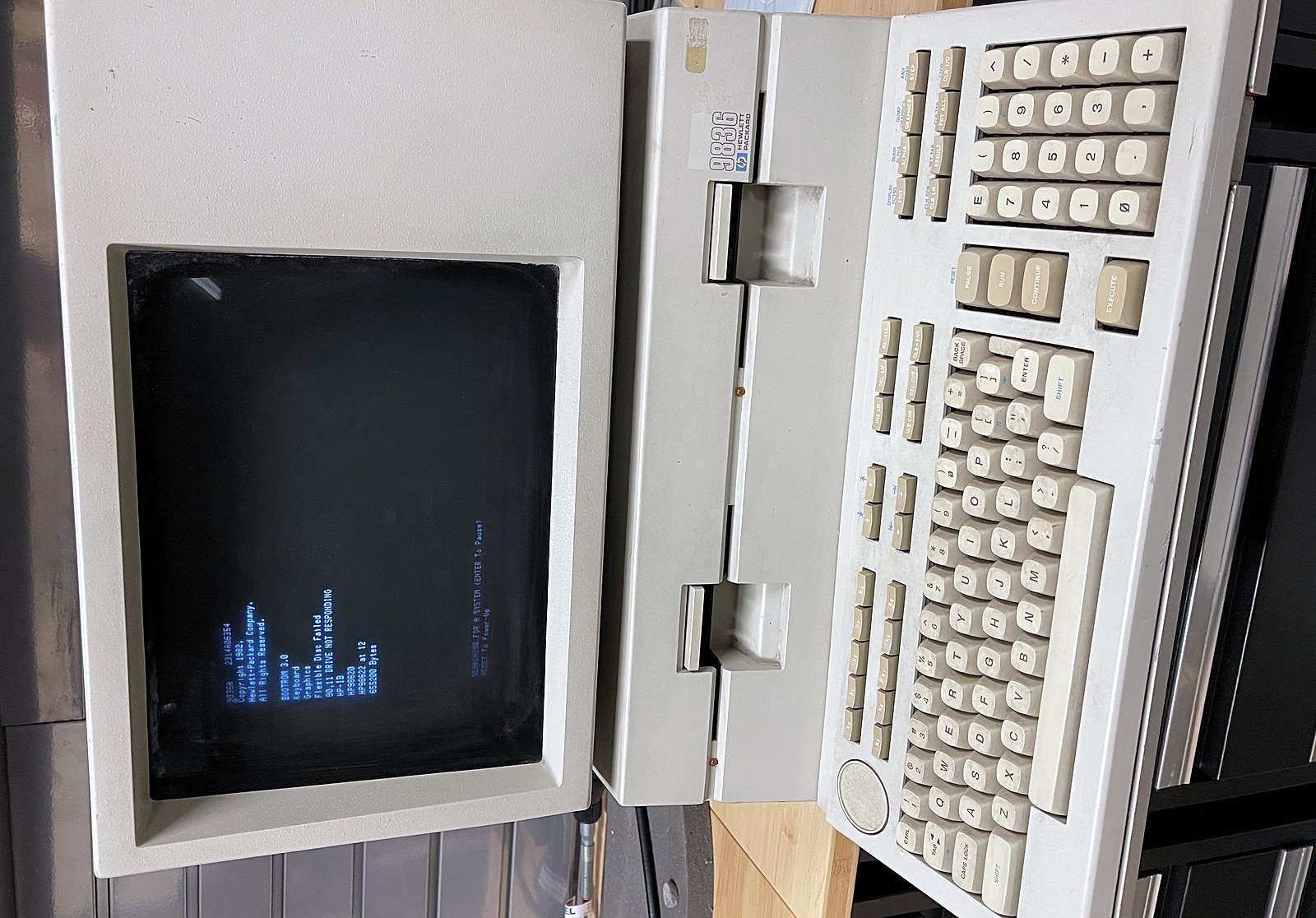 The built-in display in use.