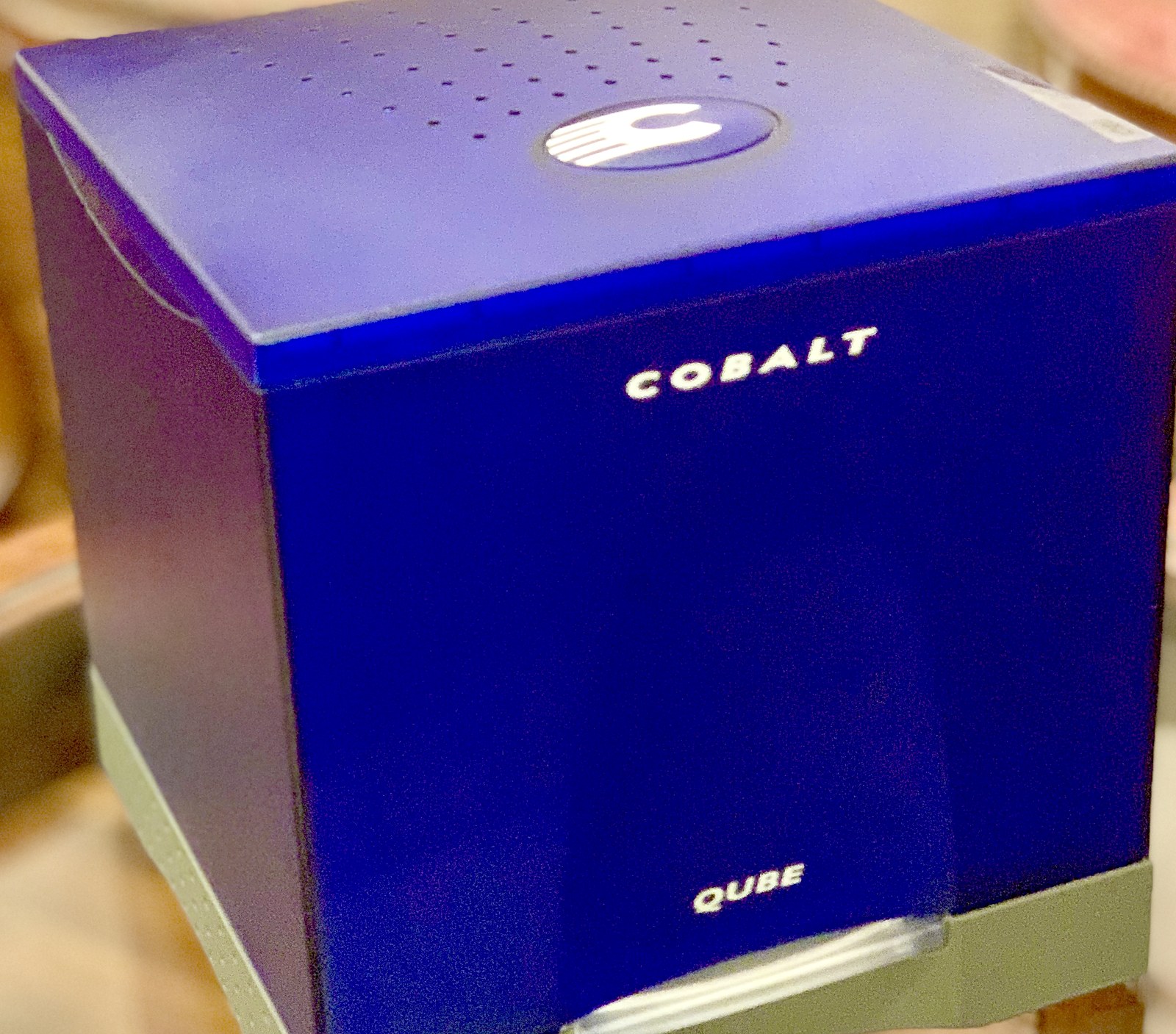 The Cobalt Qube, front.