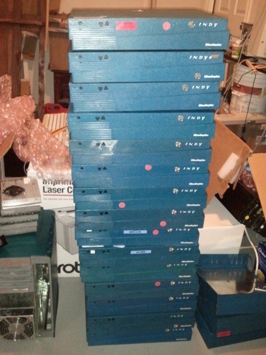 Stack of SGI Indy workstations in the collection
